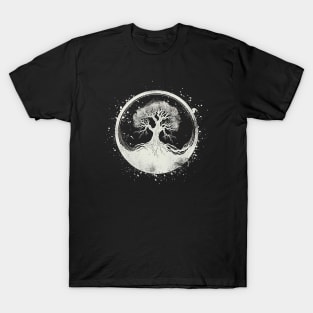 Yggdrasil - White Design T-Shirt